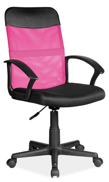 Otočná stolička RALICA - ružová / čierna