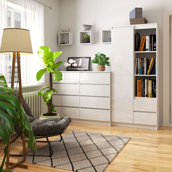 Regál R 80 cm CLP R11 biela lesk
