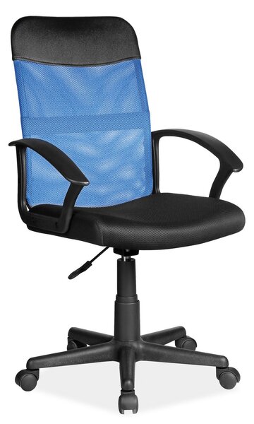 Otočná stolička RALICA - modrá / čierna