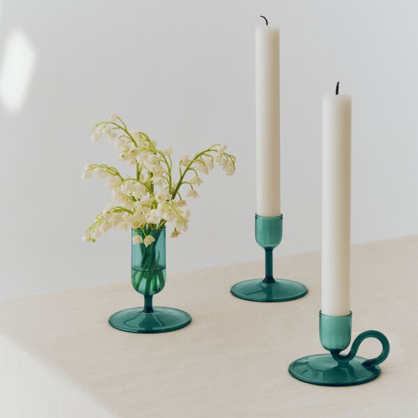 Svietnik Tiny, Curved, Aqua – HAY
