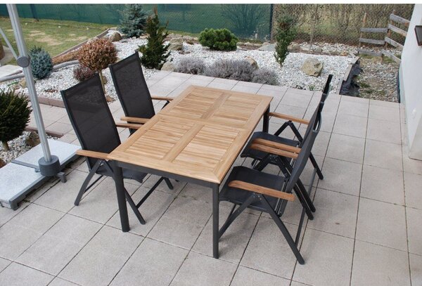 Doppler CONCEPT TEAK FSC® polohovacie záhradné kreslo Doppler