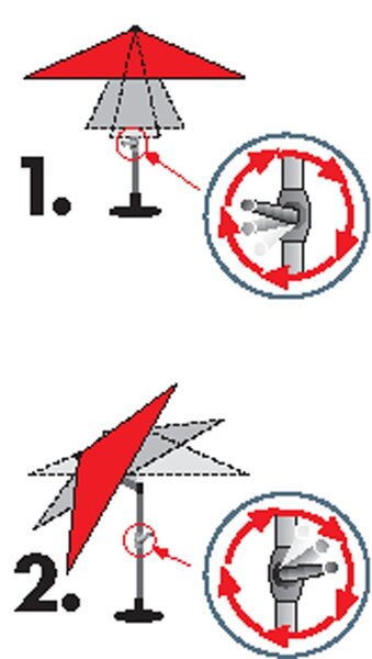 Doppler EXPERT záhradný slnečník 300 x 200 cm bordó Doppler