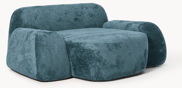 XL kreslo z plyšového buklé Wolke