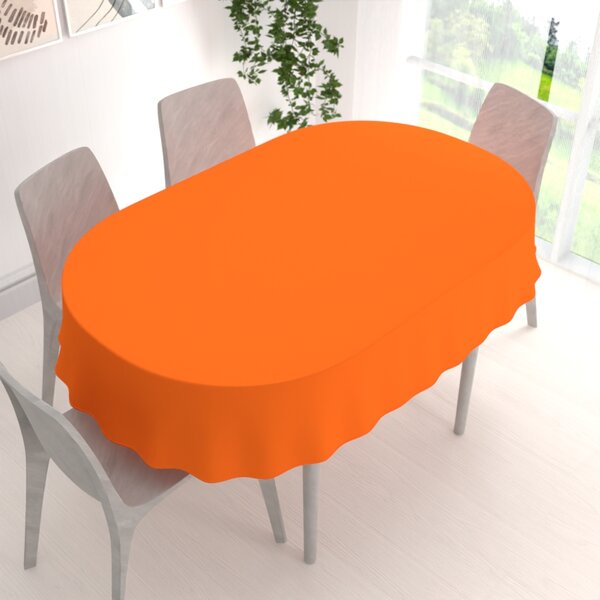 Biante Dekoračný oválny obrus Rongo RG-035 Oranžový 100x140 cm