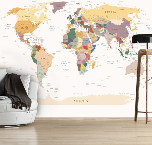 Fototapeta mapa sveta - World Map - 100x70
