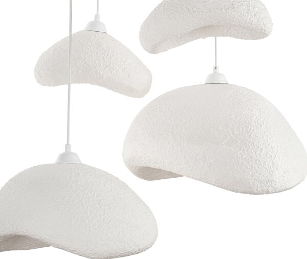 Brilagi - Závesný luster WABI SABI na lanku 4xE27/40W/230V pr. 90 cm, biely