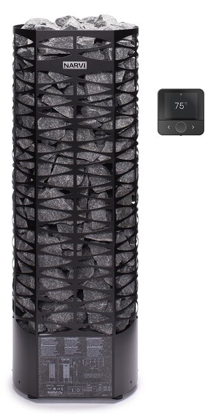 Narvi Saana Flow WiFi 9,0 kW – elektrická saunová pec Farba: black