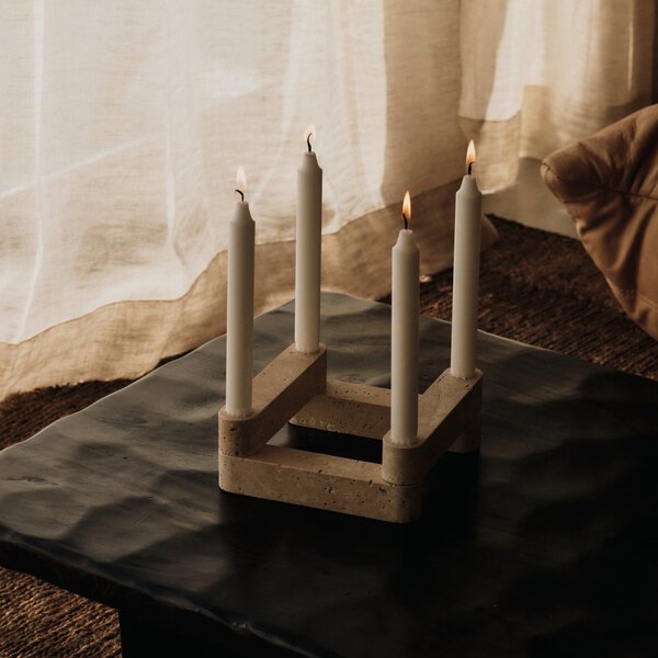 Modulárny svietnik Newel, Travertine – Ferm Living