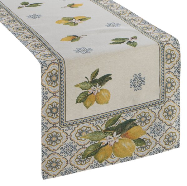 GOBELÍNOVÝ BEHÚŇ NA STÔL LEMON 45X140 CM VZOROVANÝ