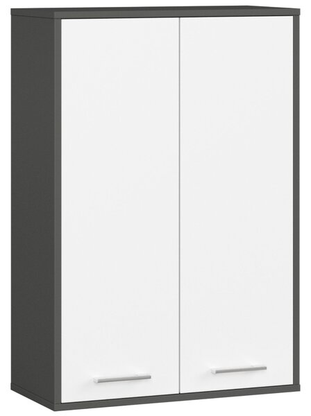 Ak furniture Závesná kúpeľňová skrinka Fin W64 64 cm grafit/biela