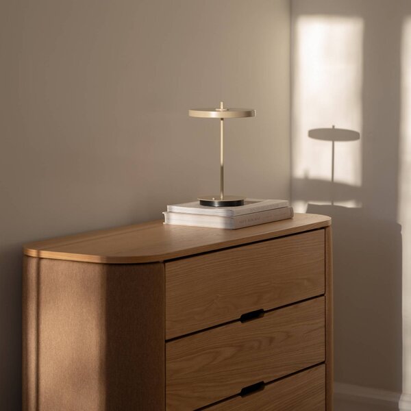 UMAGE LED dobíjacia stolná lampa Asteria Move hlinená hnedá uni, 31cm, Hnedá / hrdzavá, Obývacia izba / jedáleň, kov, Dizajn, Stojacie svietidlo