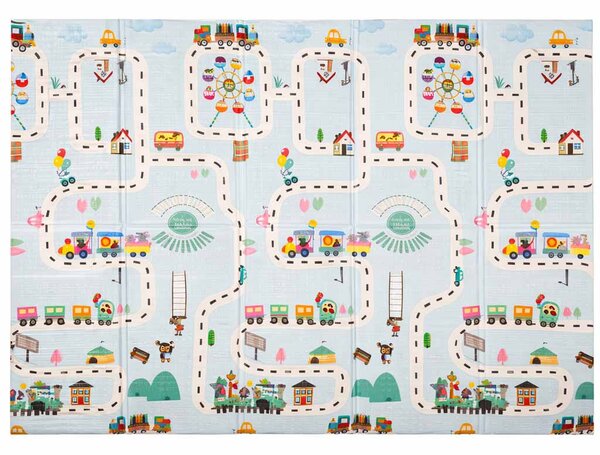 KIK Detská penová podložka 150x200 cm, dvojstranná skladacia, Street Designs