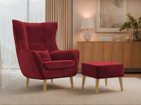 Mirjan24 Kreslo Florence s taburetkou, Dostupné poťahy: Alfa 01 5903211133466
