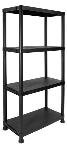 Plastový regál IRVING 131x61x31 cm čierny