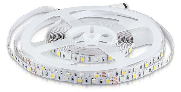 V-TAC RGB+W LED pás do interiéru 5050 60 SMD/m 5m bal., RGB+Teplá biela