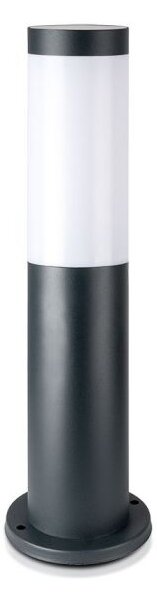 V-TAC Sivá stĺpová záhradná lampa 45cm na E27 žiarovku