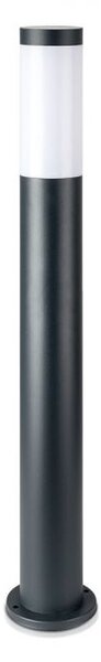 V-TAC Sivá stĺpová záhradná lampa 80cm na E27 žiarovku