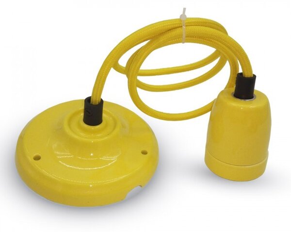 V-TAC Porcelánová závesná lampa (8 farieb), Žltá