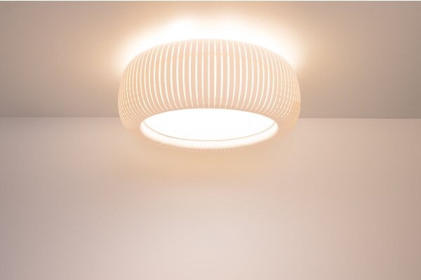 Stropné svietidlo STRIPES 2xE27/40W/230V pr. 55 cm biela/krémová