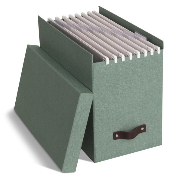 Zelený kartónový organizér na dokumenty Johan Canvas Paper Laminate – Bigso