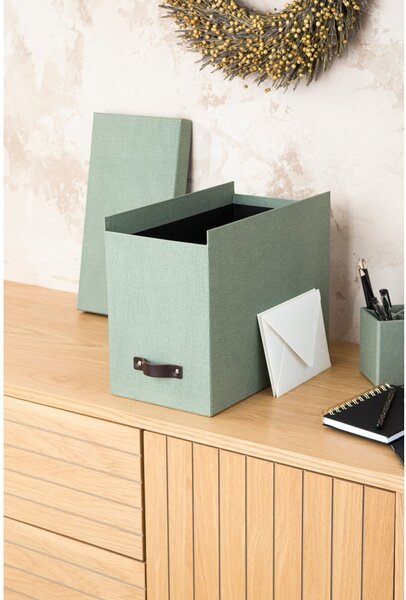 Zelený kartónový organizér na dokumenty Johan Canvas Paper Laminate – Bigso
