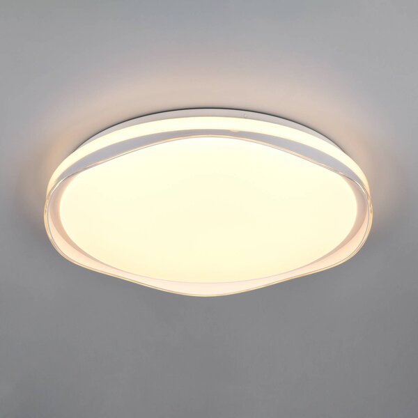 Reality Leuchten Stropné LED svetlo Pavo, sivé, plastové, RGBW, diaľkové ovládanie, Hliník / sivá / zinok, Obývacia izba / jedáleň, Plast, Moderný, Závesné svietidlo