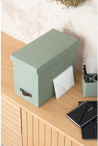 Zelený kartónový organizér na dokumenty Johan Canvas Paper Laminate – Bigso