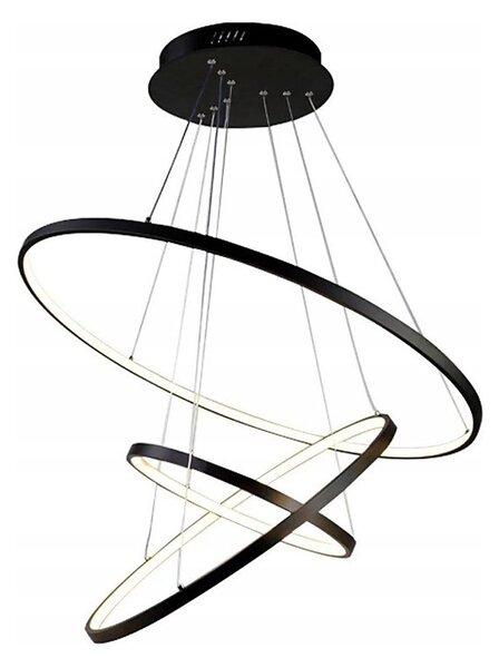 LED luster na lanku LED/90W/230V pr. 80 cm čierna