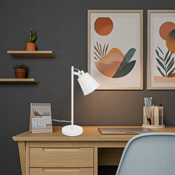 Stolná lampa 1xE27/40W/230V biela