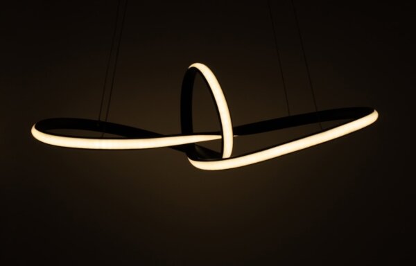 LED luster na lanku LED/44W/230V čierny