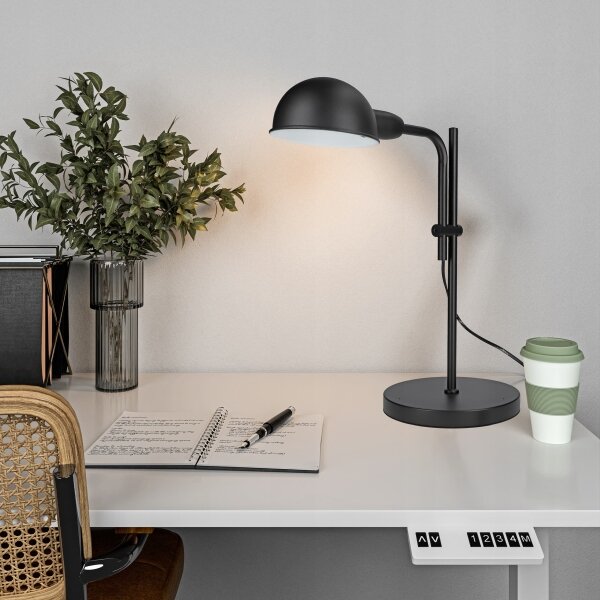 Stolná lampa 1xE27/40W/230V čierna