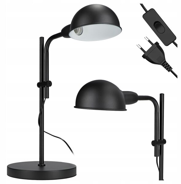 Stolná lampa 1xE27/40W/230V čierna