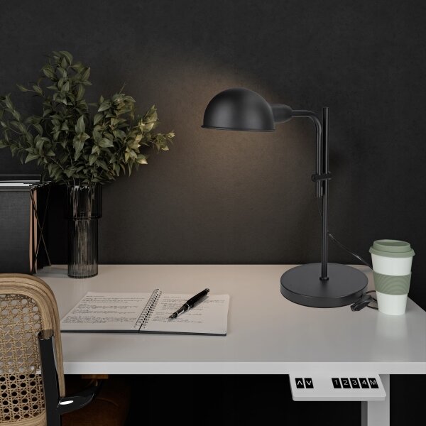 Stolná lampa 1xE27/40W/230V čierna