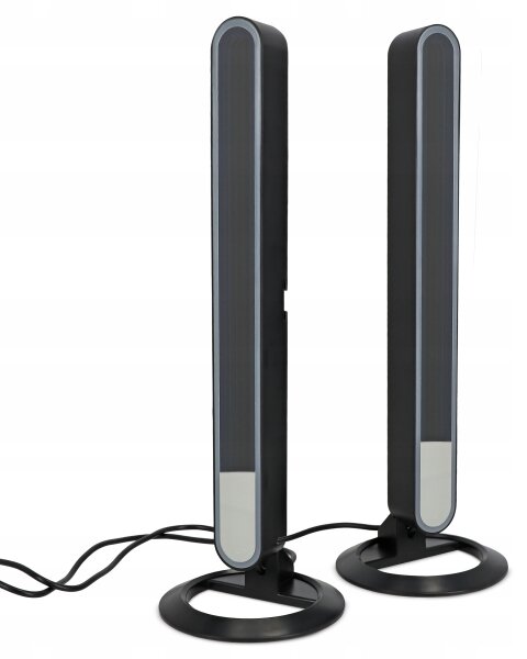 SADA 2x LED RGBIC Stmievateľná stolová lampa LED/5W/5V čierna + diaľkové ovládanie