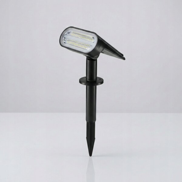 LED solárna lampa 2 v 1 LED/3,7 V 1200 mAh IP54 čierna