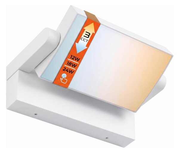 LED Stm vonkajšie nástenné svietidlo LED/12/18/24W/230V 3000/4000/6500K IP54 biela