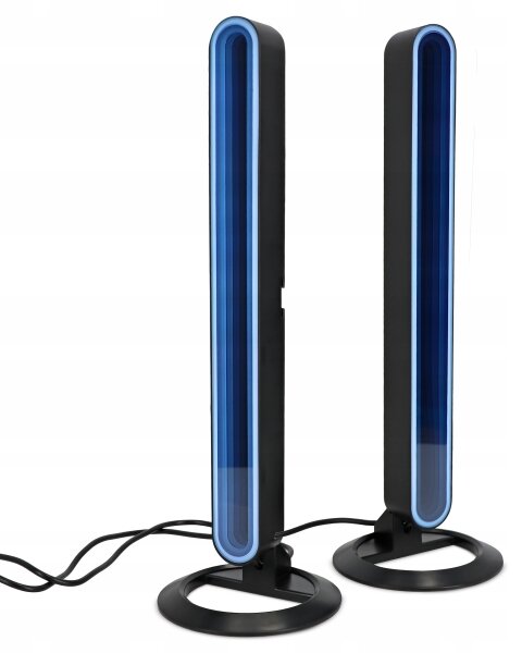 SADA 2x LED RGBIC Stmievateľná stolová lampa LED/5W/5V čierna + diaľkové ovládanie
