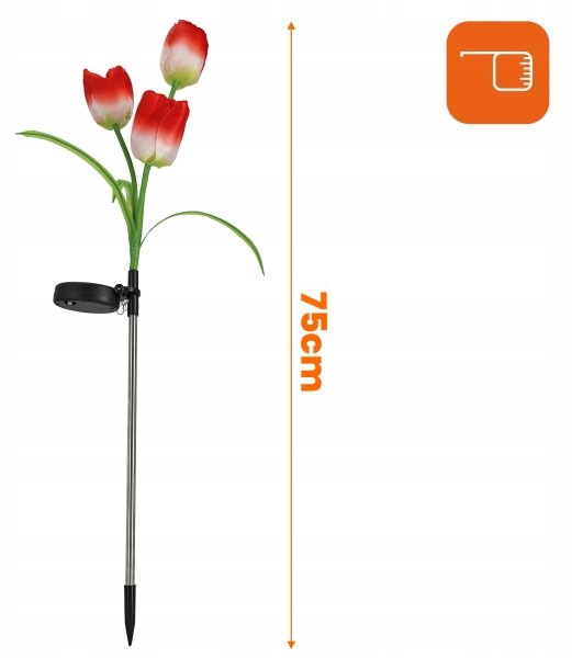 LED RGB Solárne dekoratívne svietidlo 3xLED/3,7V 200 mAh IP44 tulipán