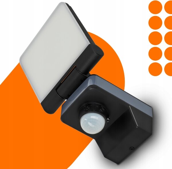 LED reflektor s pohybovým a súmrakovým senzorom LED/24W/230V 4200K IP54 čierna