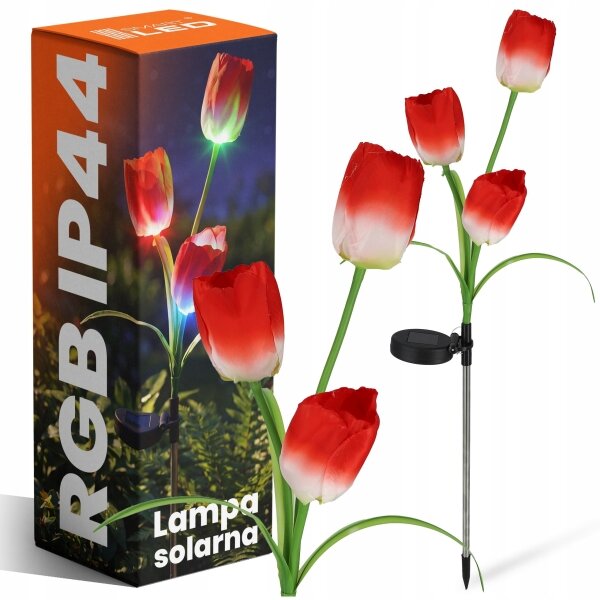 LED RGB Solárne dekoratívne svietidlo 3xLED/3,7V 200 mAh IP44 tulipán