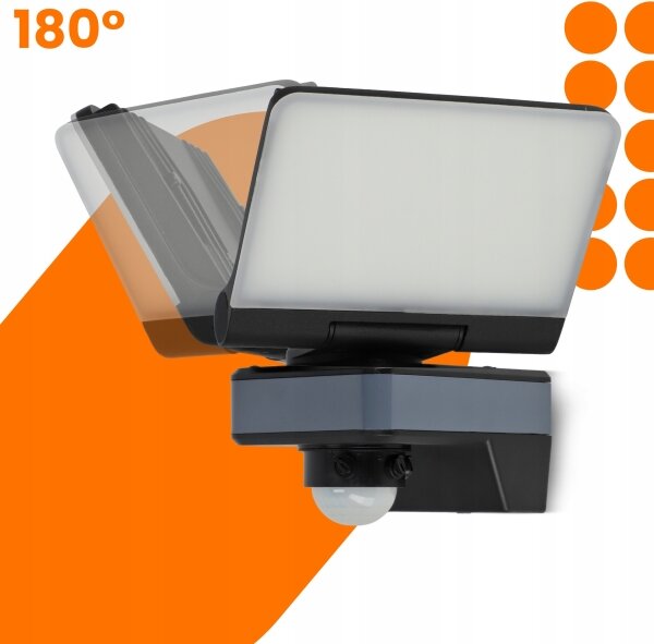 LED reflektor s pohybovým a súmrakovým senzorom LED/24W/230V 4200K IP54 čierna