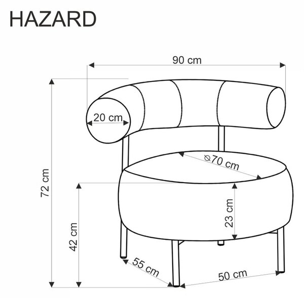Halmar Kreslo HAZARD béžové