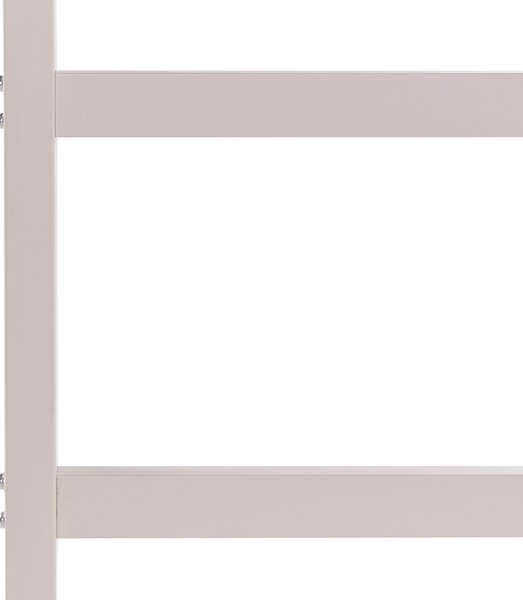 Rám postele s baldachýnom svetlobéžová kov 180 x 200 cm dvojlôžko preglejkové lamely industriálny minimalistický štýl spálňa