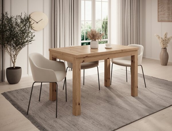 Rozkladací jedálenský stôl DOO 120/160x75 cm dub artisan