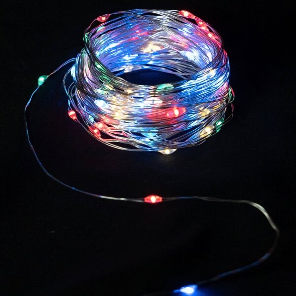 Aigostar - LED Vianočný svetelný reťazec 40xLED/2x3V 4m viacfarebný