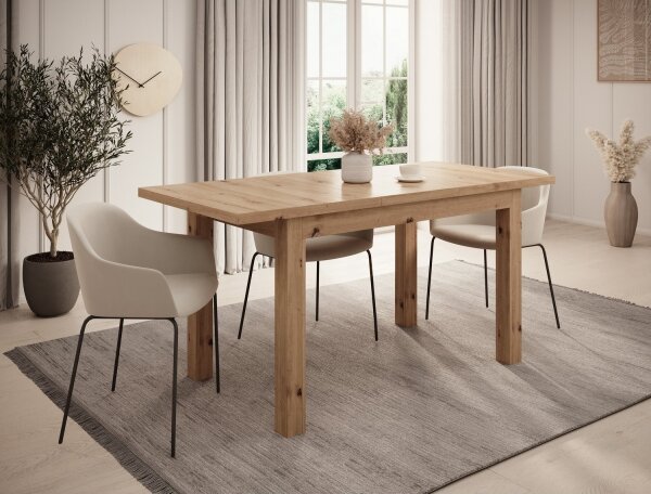 Rozkladací jedálenský stôl DOO 120/160x75 cm dub artisan