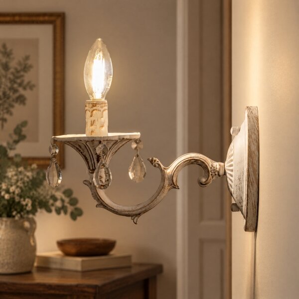 BRILAGI - Nástenná lampa CLASSIC 1xE14/60W/230V krémová/patina