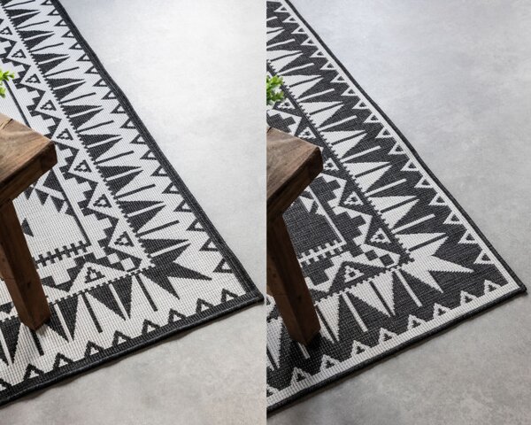 Obojstranný koberec Elle Decoration GEMINI Dynamic čierny