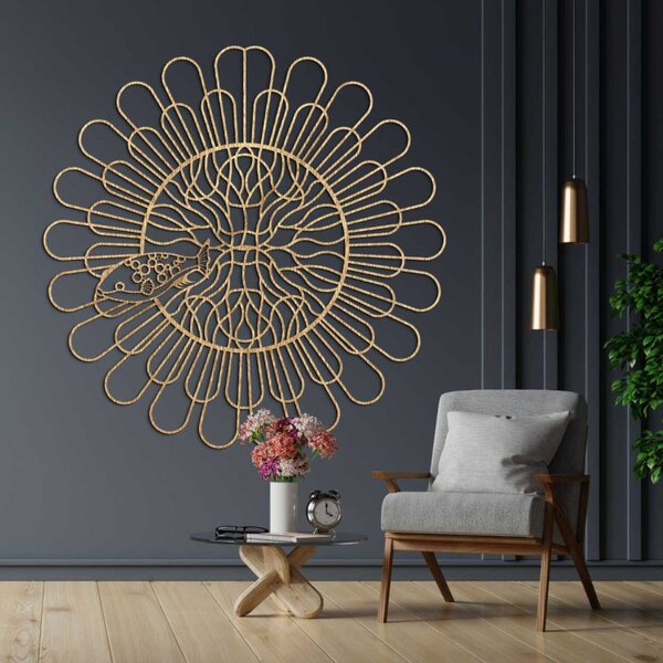 Unikátna 3D Mandala Ryba Premeňte svoju stenu na umenie I SENTOP PR0348