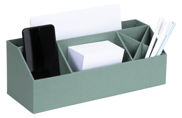 Zelený kartónový organizér na písacie potreby Elisa Canvas Paper Laminate – Bigso